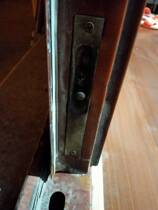 Security door early and old door heaven and earth dark bolt over invisible middle control bolt primary and secondary fire door double open door