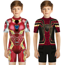 Iron Man childrens swimsuit Boy one-piece childrens swimsuit Zhongda boy boy Ultraman Spider-man swimsuit man