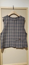 Ava elva counter 2022 summer dress domestic coffee grid vest 2207111111-368