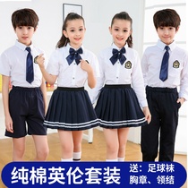 Primary and secondary school students chorus performance costumes childrens performances red poems singing competitions British graduation photos