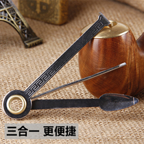 Douyun smoke knife Heather wood pressure rod through needle 3-in-1 three-in-one metal pipe accessories cleaning tools