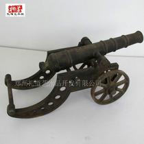 Make old exhibits Handicraft History Teaching Aids Big Swing Pieces North Ocean Water Division Iron Cannon Model Cast Iron Artillery Fire and Artillery Cannons
