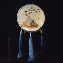 Mid-Autumn Festival Lantern Moon Rabbit Ancient Wind Hanfu Jade Rabbit Hand Hand Lantern Rabbit Lantern Childrens Gift Company