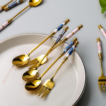 Kawashima House Coffee Spoon Stainless Steel Small Spoon Fine ins Wind Mixing Spoon Short Handle High-end Cake Spoon Dessert Spoon