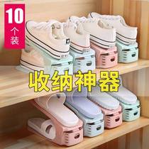 Japanese shoe storage artifact space-saving shoe storage device built-in layered partition shoe rack double-layer shoe holder