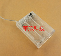 No. 5 3 battery box transparent with switch with cover AA three sections No. 5 4 5V Series led light string battery box