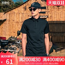 British Jue Lun Zhuhai cotton lapel polo shirt men Business casual T-shirt mercerized men Paul short sleeve solid color Wild Wild