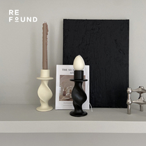 ReFound Medieval Vintage Rotating Spiral Candlestick Ornaments Home Abstract Sculpture