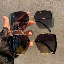 2021 Korean version of the new big frame square tide polarized sunglasses women big face shade driving driving Street Photo Sunglasses