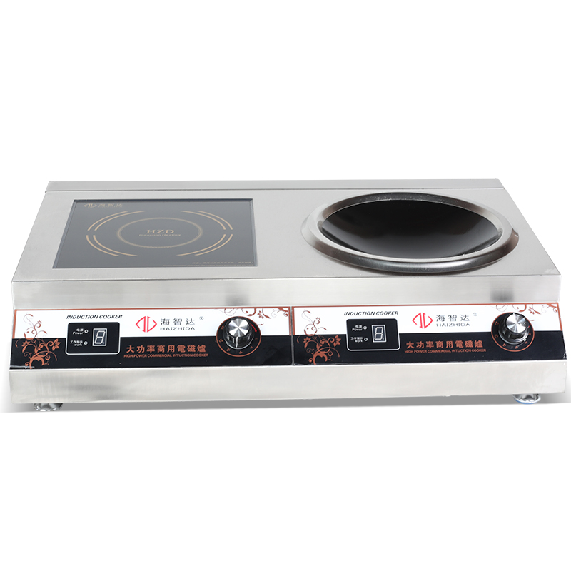 Haizhida commercial induction cooker 5000w double-headed multi-head 5KW concave plane blast double-eye high-power electromagnetic cooker