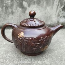 Antique copper antique collection antique brass sprinkled gold and frozen wine coffee teapot teapot