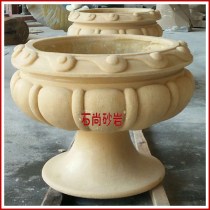  Art sandstone sculpture relief Sandstone flower pot Flower bowl City landscape Garden decoration Hotel decoration European side flower pot