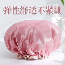 Double waterproof shower cap adult women shower bath kitchen anti-oil smoke cap thick shampoo cap bath cap