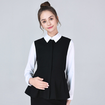 Maternity dress 2020 spring and autumn new maternity shirt womens autumn long sleeve business career interview work tooling shirt