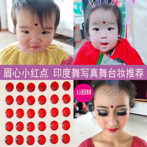 Indian belly dance stage makeup Children forehead stickers Eyebrow stickers accessories Kindergarten red dot beauty mole child face stickers