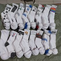 10 pairs of mens thickened towel bottom foreign trade inventory tail low price socks white long tube Terry socks