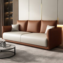Fabric sofa Italian minimalist light luxury three small apartment ins modern disposable technology Net red living room combination