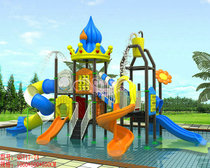 Outdoor large water park kindergarten outdoor park square playground children play water toy combination slide