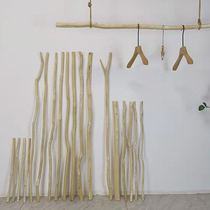 Dry branches decoration peeled log tree pole clothing store clothes rack cabinet clothes childrens clothing display stand living room partition