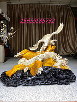Jinsi Nan woodcarving eagle ornaments Ebony ornaments flower and bird landscape animal crafts shady wood root carving Guanyin