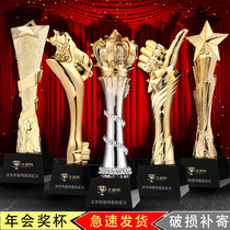  Crystal resin trophy custom-made creative five-pointed star thumb excellent employee sales champion annual meeting awards