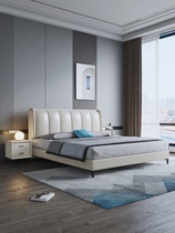 Bed Italian minimalist light luxury technology cloth bed 1 8 meters net red soft bag small apartment master bedroom Simple modern fabric bed
