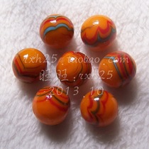 Red Blue Corrugated Orange Colored Glass Ball Marbles 16mm Brilliant Ball Glass Checkers Glass Beads Decorated Glass Balls