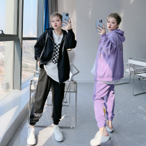2022 spring big code womens dress 200 catty MM embroidered with cloak jacket bunches toe sports pants two suits