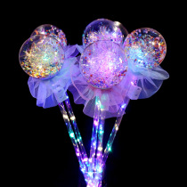 Colorful luminous rose starry sky stick Hand-held flash fairy stick Net red stall Square Night Market small toy supply