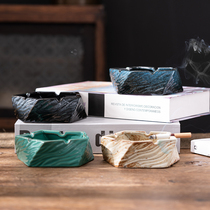 Fashion Ceramic Ashtrays Office Home Personality Trends Ashtrays Eurostyle Creative Three-dimensional Geometric Ashtrays