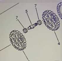 Excavator accessories Komatsu PC120-5 walking gear turning shaft flange assembly