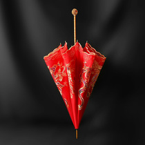 Red umbrella wedding wedding wedding umbrella high-end lace umbrella