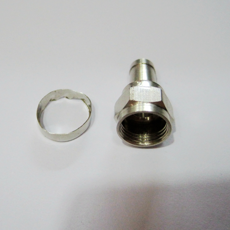 Kun Xueying locking type F-band clamping ring antenna head branch connection F-head TV cable connector