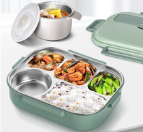 Japanese stainless steel insulated lunch box Primary School students office workers food grade female childrens lunch box split lunch box set