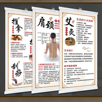 Chinese medicine health center wall map beauty salon propaganda painting moxibustion poster massage massage hanging painting physiotherapy advertising decorative painting