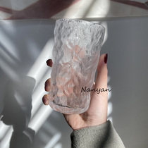 Nordic ins minimalist frozen glacier glass water cup whisky wine wine glass juice coffee cup tree leather Cup