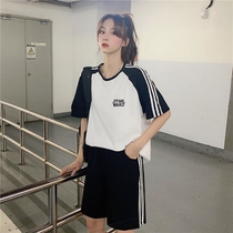 Sports special sportswear suit for girls Junior high school students Physical examination shorts running track and field suit for the exam