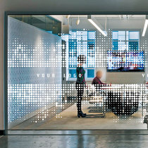 Custom transparent electrostatic UV printing glass film office pattern Personality simple modern geometric cm galaxy dot