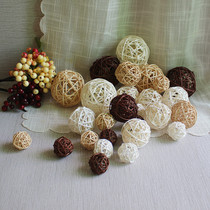  Indonesian hand-woven cane ball air pendant Brown white beige photo props kindergarten charm new product