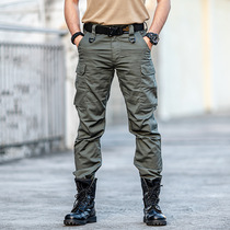 District 7 Spring and summer tactical pants mens trousers military fans Training outdoor field mountaineering camping multi-pocket overalls