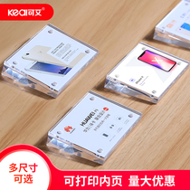 Bevel acrylic price card display card Price card label card Transparent crystal table small table card strong magnetic table card table card table card table sign Furniture home goods Mobile phone price display card stand card