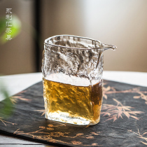 Hammer ice cube net red glass Road cup small capacity 200ml single tea divider kung fu tea set accessories