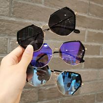 Children sun glasses anti-ultraviolet boy tide personality glasses 3-12 years old toad mirror fashion catwalk girl sunglasses