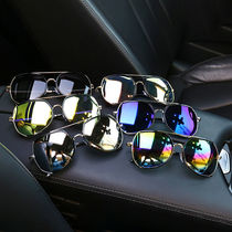 Reflective sunglasses 2021 new male and female drivers driving toad mirror Net red with the trend big frame sunglasses women
