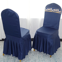 Chinese embroidery hotel chair cover conference wedding chair set hotel stool set bow banquet chair set