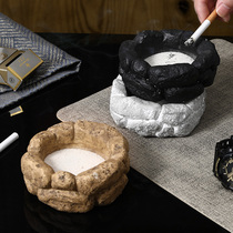 Creative personality cement ashtray trend simple imitation stone living room quiet bar bar hotel homestay decorative ashtray