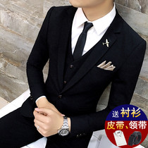 Trend Korean slim fit casual dress suit suit suit male groom handsome wedding dress student best man small suit
