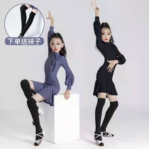 Girls Latin Dance Dress Children Autumn and Winter New Sports Skills Youth Training Examination Competition Performance Clothes