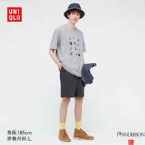 Uniqlo (designer collaboration) mens pleated cotton shorts summer thin section 440286