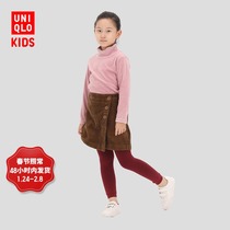 Uniqlo HEATTECH warm clothes more comfortable warm children's clothing girls suede tights new year red 429261